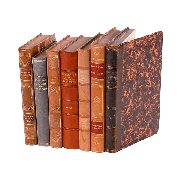 a row of books